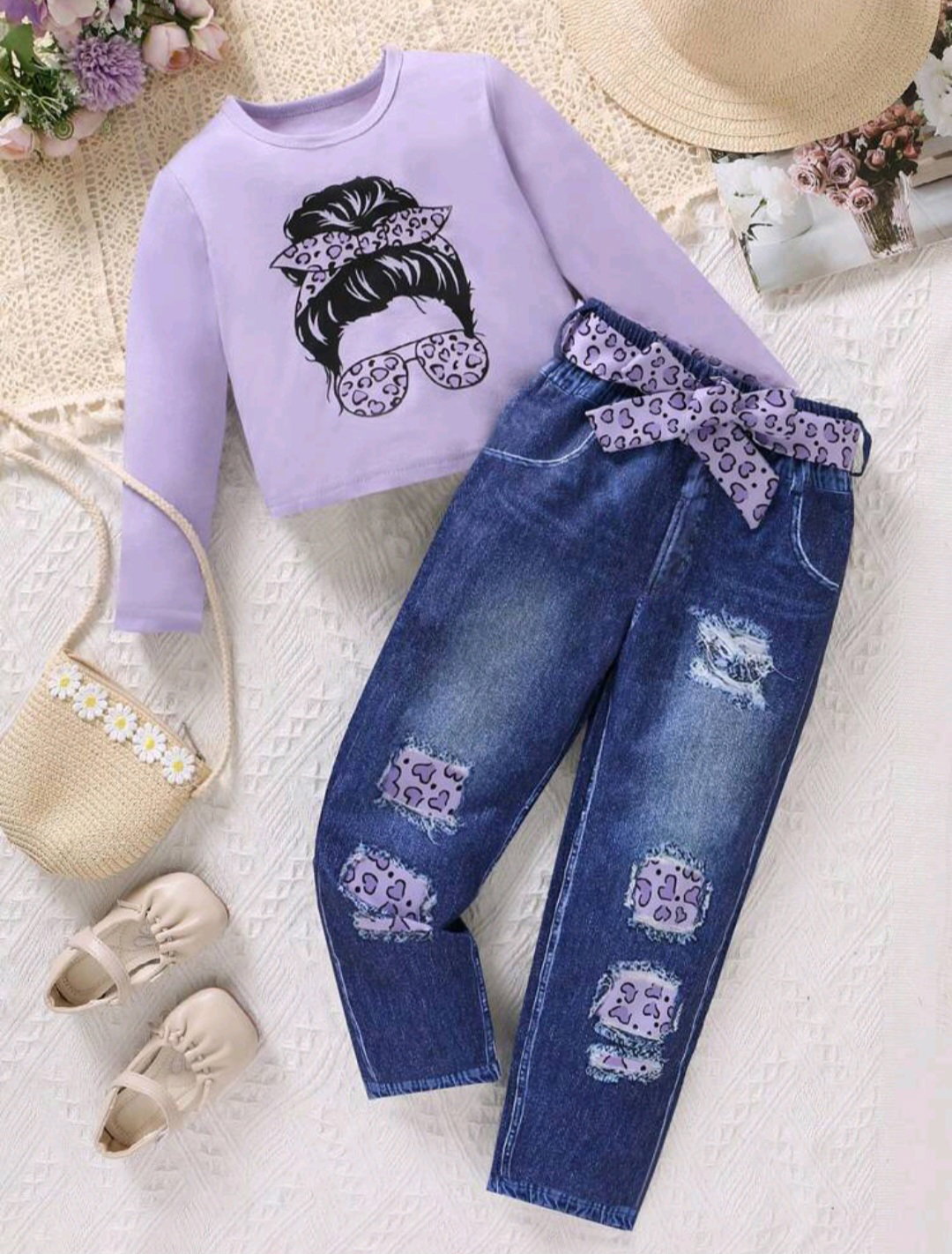 Girls Top,Pants and belt _2
