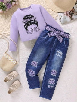 Girls Top,Pants and belt 