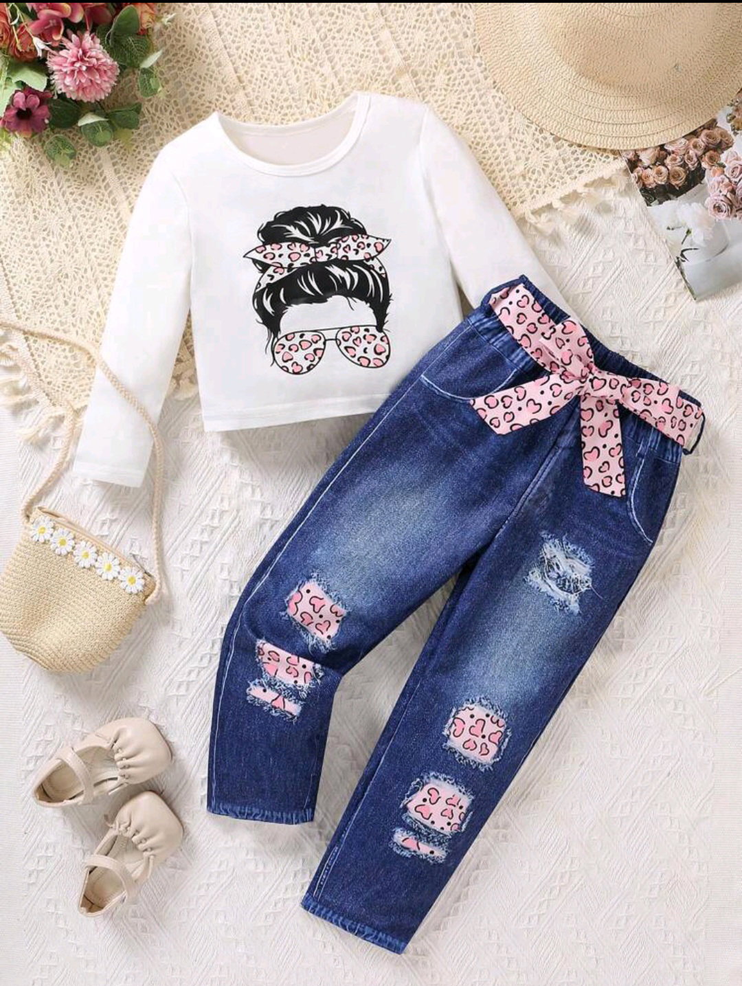 Girls Top,Pants and belt _4