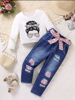 Girls Top,Pants and belt 