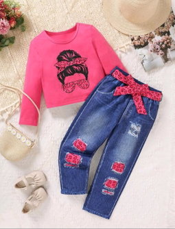 Girls Top,Pants and belt 