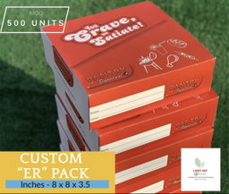 BRANDED “ER” TAKEOUT BOXES  / MINIMUM ORDER QUANTITY OF 500 PIECES