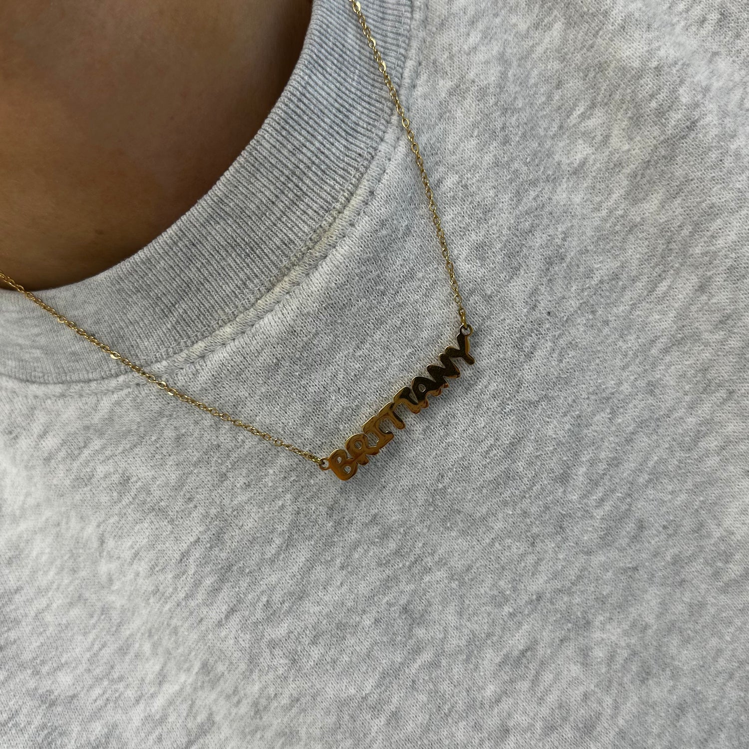 Custom/Personalized Bubble Nameplate Necklace_1