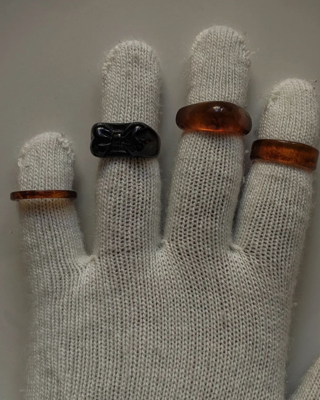  retro aesthetic resin rings handmade_5