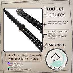 Closed helix butterfly balisong knife 