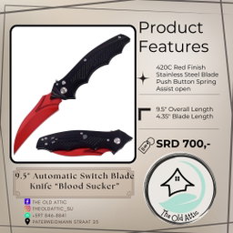 Automatic switch blade knife blood sucker 