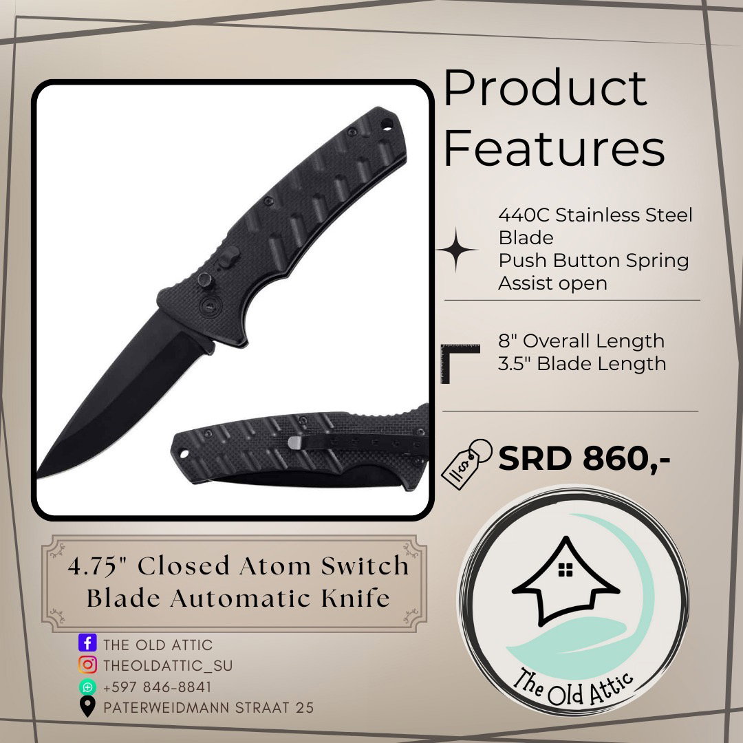 Closed atom switch blade automatic knife _0