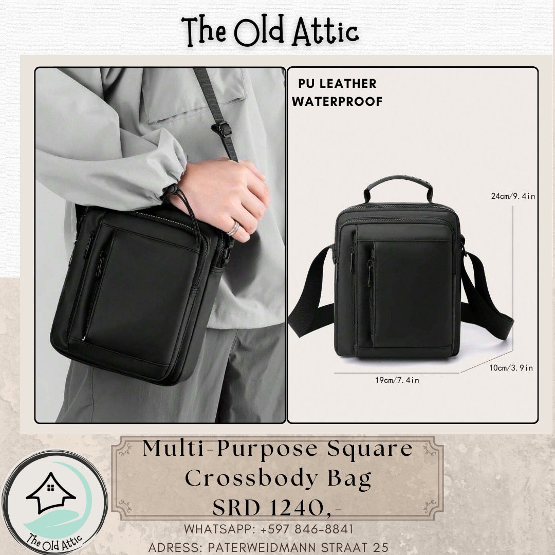 Multi purpose square crossbody bag