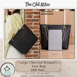 Large chevron women’s tote bag