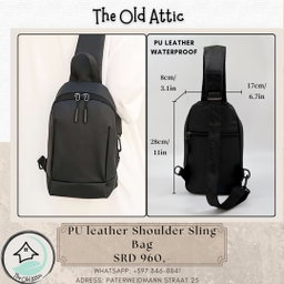 Pu leather shoulder sling bag 