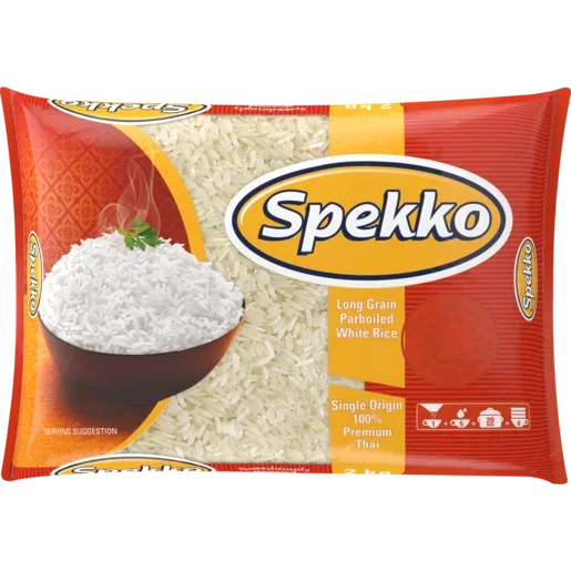 Spekko Long Grain Parboiled White Rice Bag 2kg