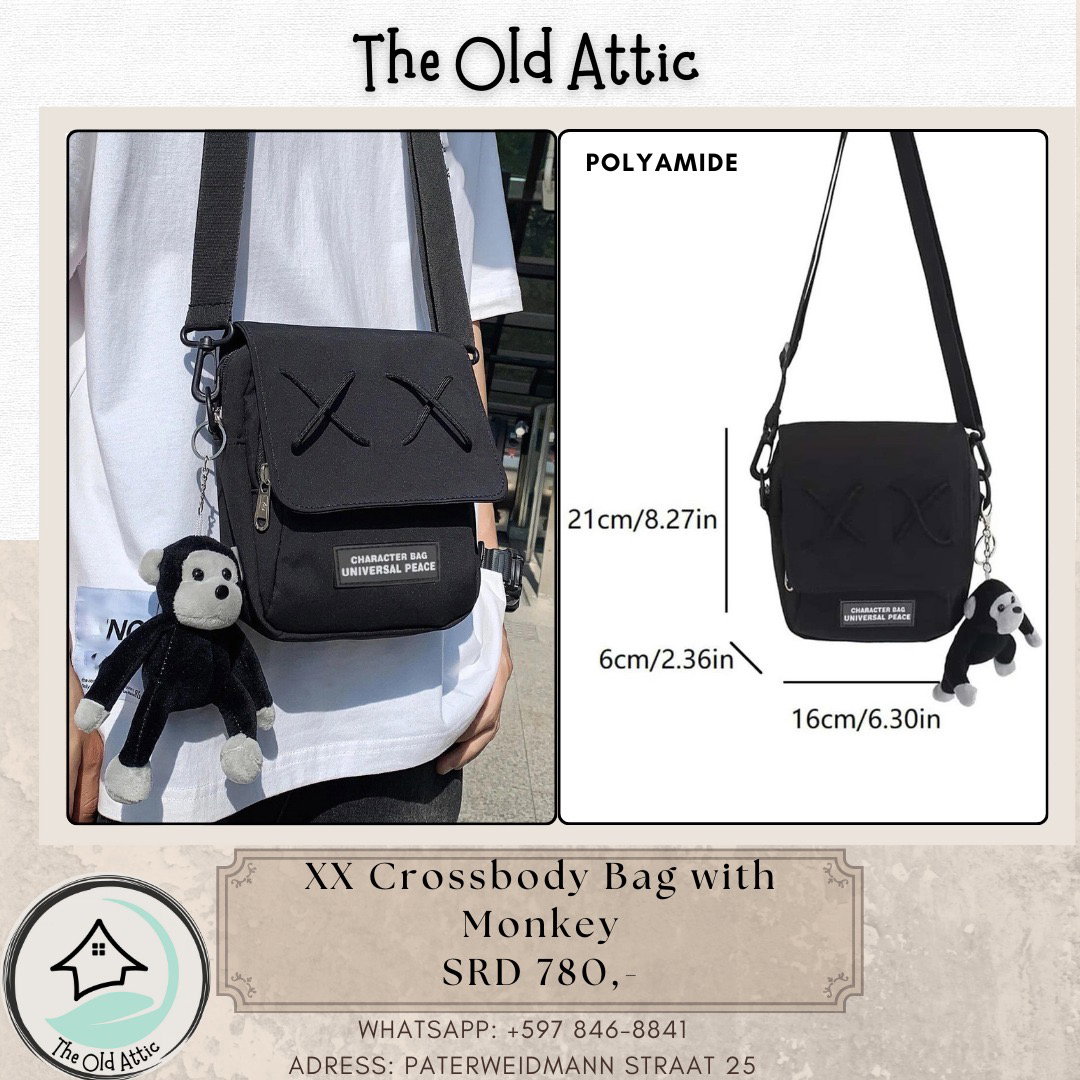 XX crossbody bag with monkey