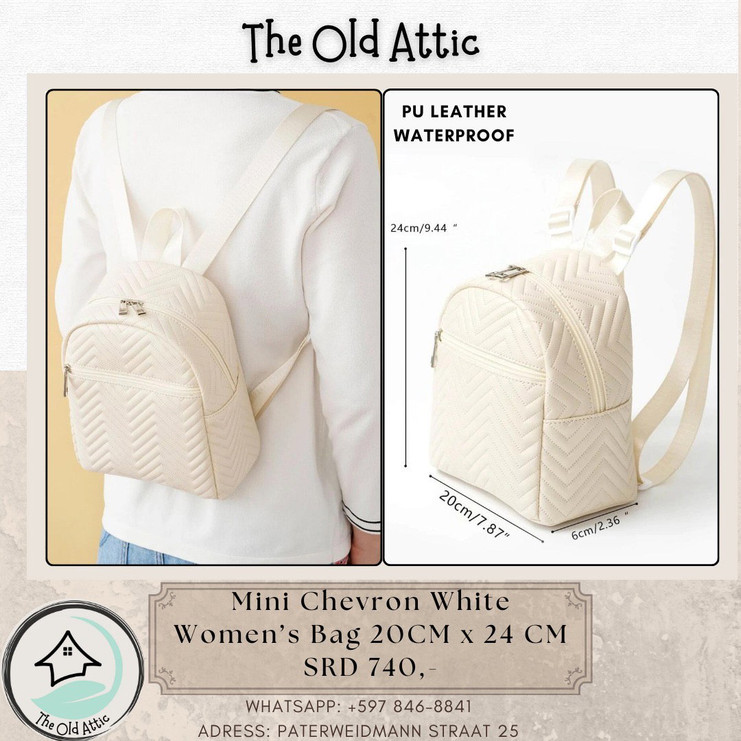 Mini chevron white womens bag 