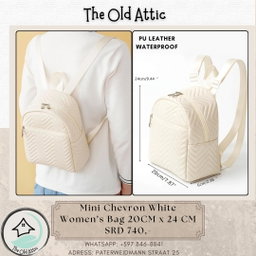 Mini chevron white womens bag 