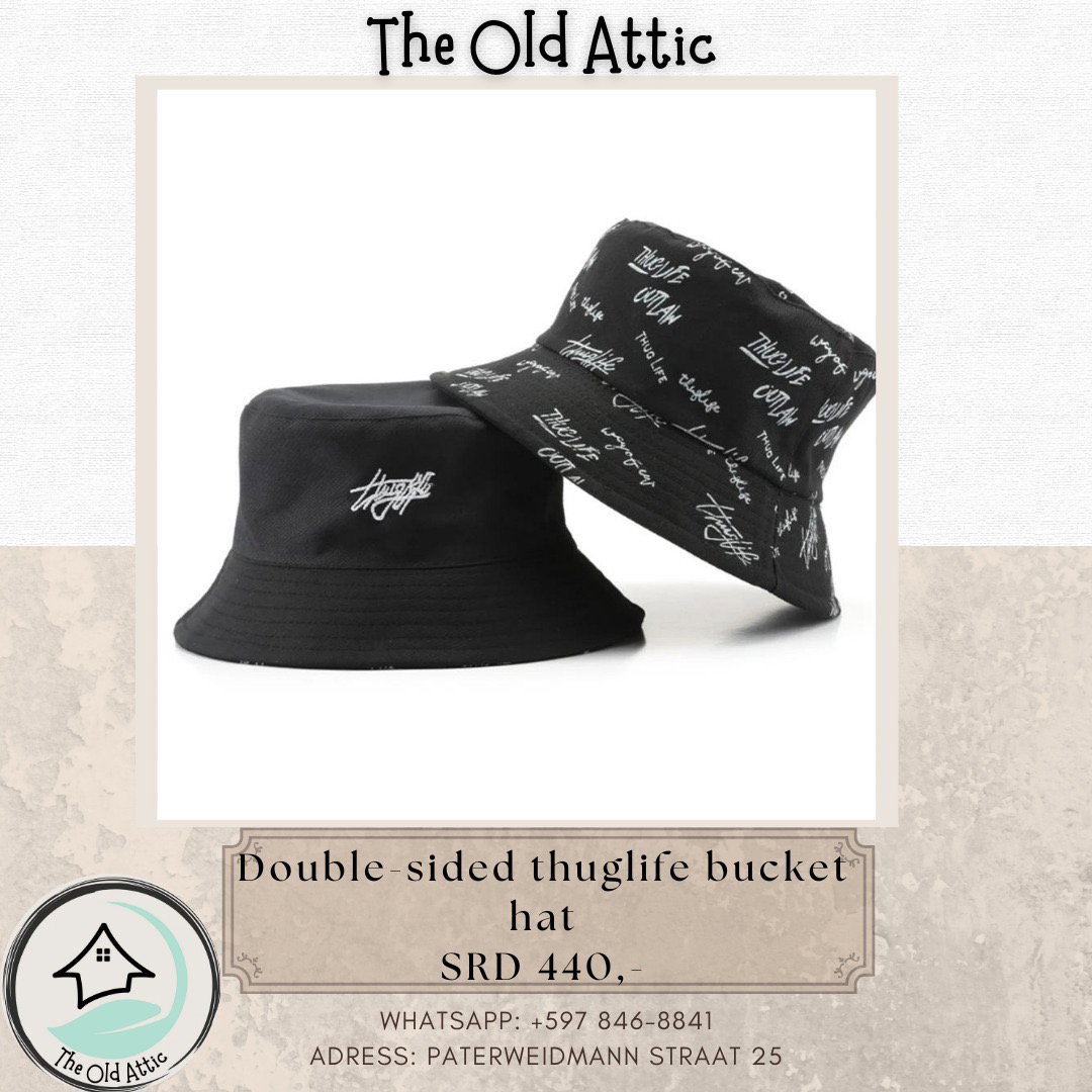 Double sided thug life bucket hat _0
