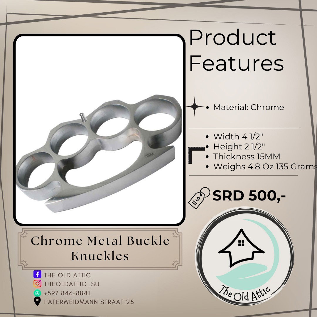 Chrome metal buckle knuckles