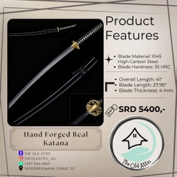 Hand forged real katana 