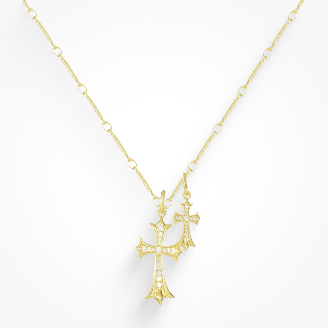 Double Cross Me Necklace_0