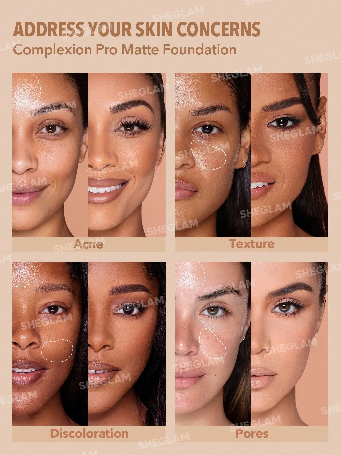 SHEGLAM Complexion Pro Long Lasting Breathable Matte Foundation Sample - Fair_8