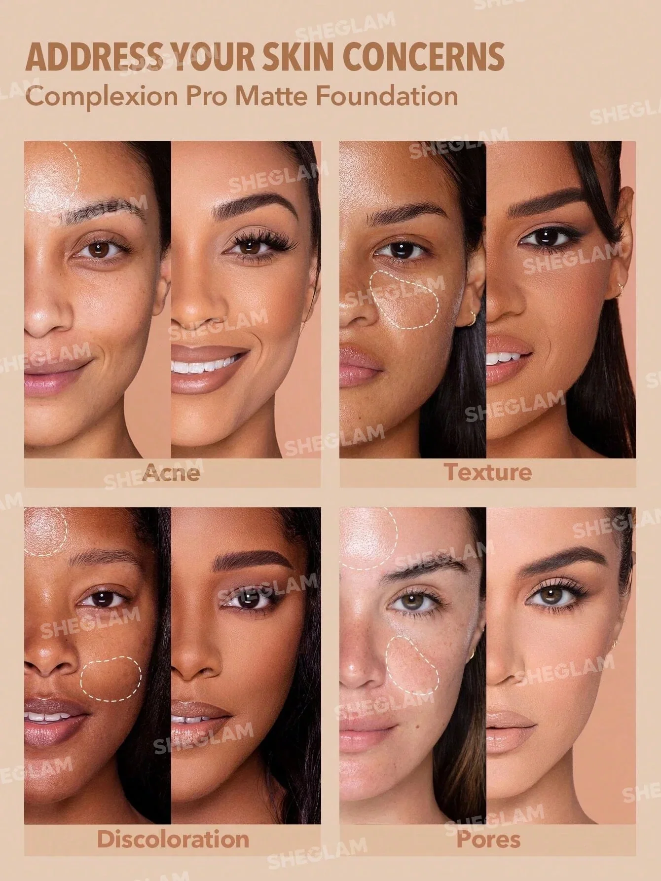 SHEGLAM Complexion Pro Long Lasting Breathable Matte Foundation Sample - Shell_8