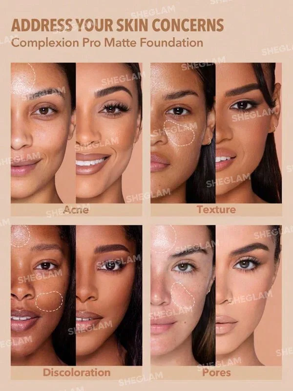 SHEGLAM Complexion Pro Long Lasting Breathable Matte Foundation Sample - Peach_8