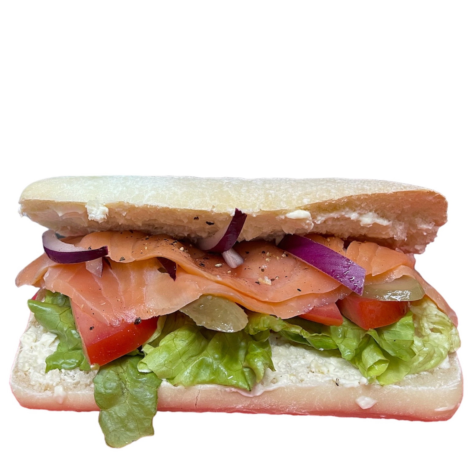 Smoked Salmon with Cream Cheese Sandwich