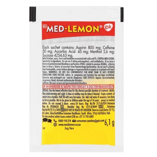Med-Lemon Regular Flu Remedy 6.1g