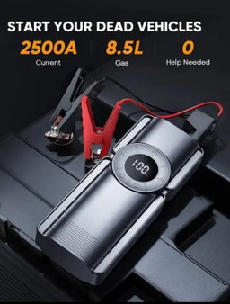 Portable 20000 mAh Super Capacitor Jumpstarter with Air Compressor