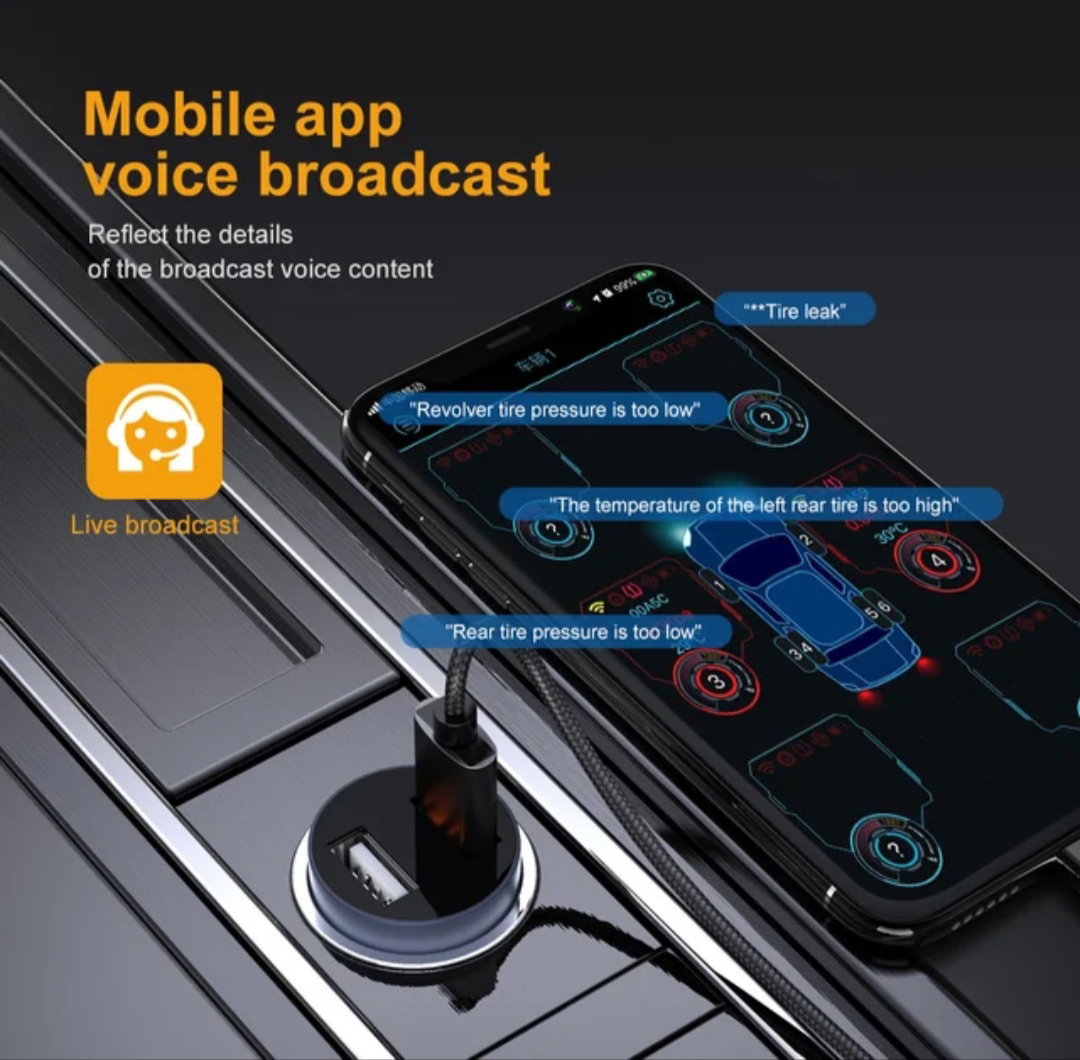 External Auto Tire Pressure Monitoring System Wireless_5