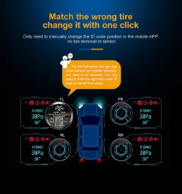 External Auto Tire Pressure Monitoring System Wireless