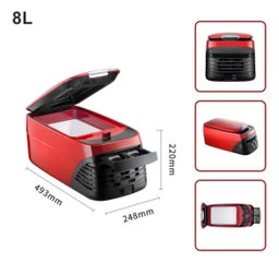 Portable DC 12V 24V mini car refrigerator 8L