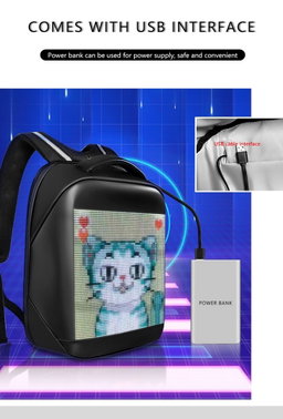 Modern Backpack With LED Sensor