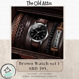 Brown Watch set ‘believe’ 