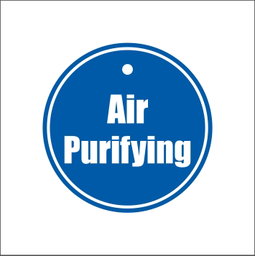 Plastic Tag Blue Air Purifying @ R25 each 