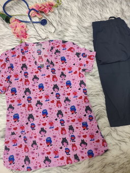 Scrub Tops Printed