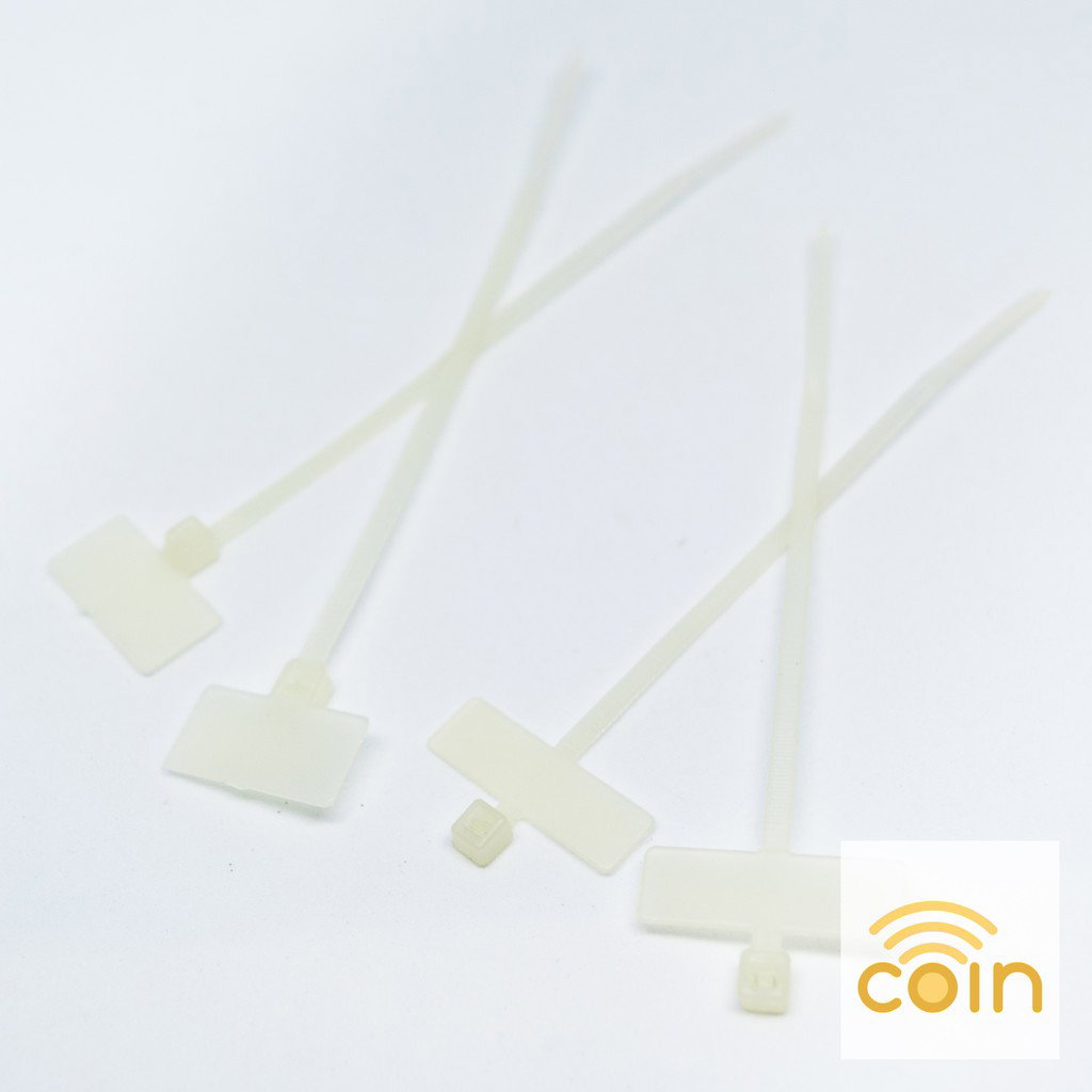 White Nylon Tag Marker Cable Ties 2.5 x 100, 110mm (100pcs)_0