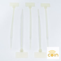 White Nylon Tag Marker Cable Ties 2.5 x 100, 110mm (100pcs)
