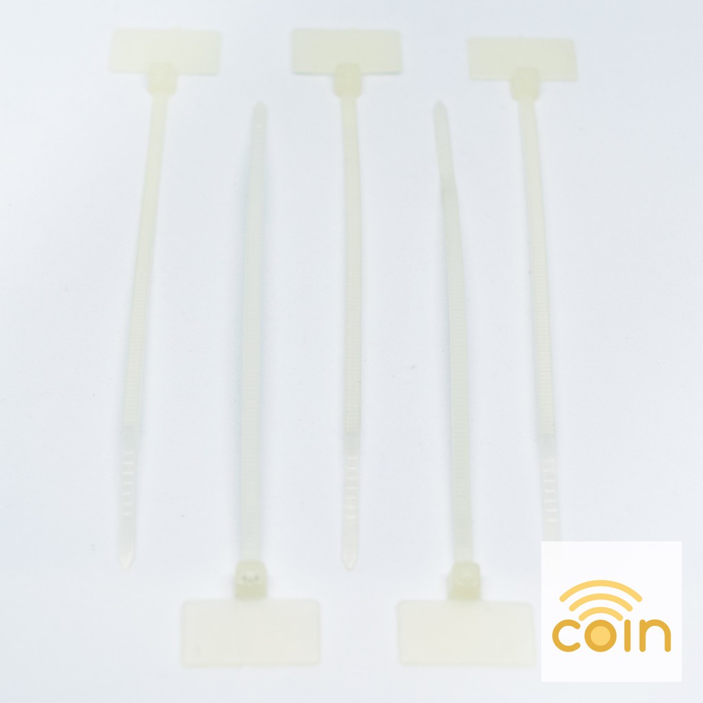 White Nylon Tag Marker Cable Ties 2.5 x 100, 110mm (100pcs)_3