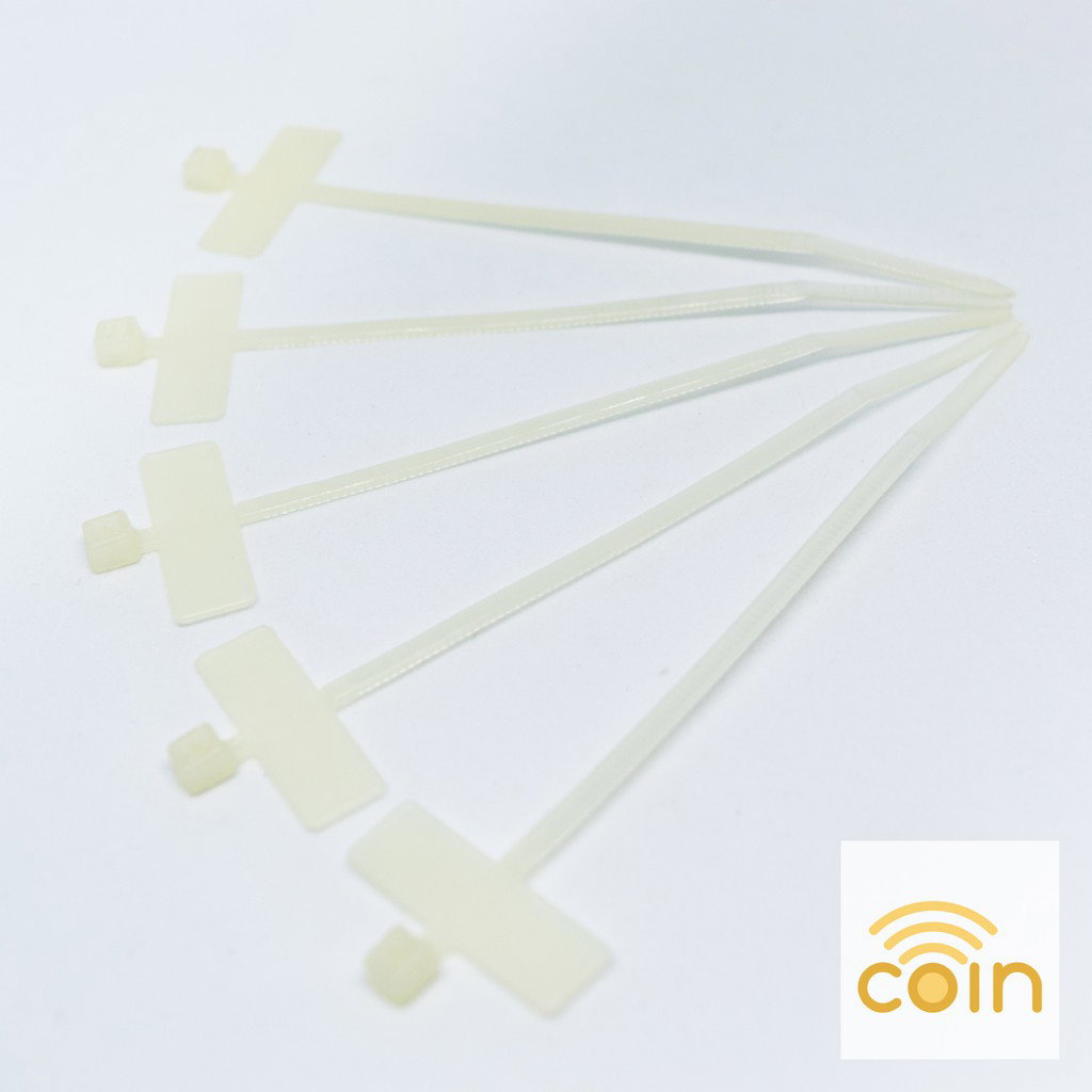White Nylon Tag Marker Cable Ties 2.5 x 100, 110mm (100pcs)_4