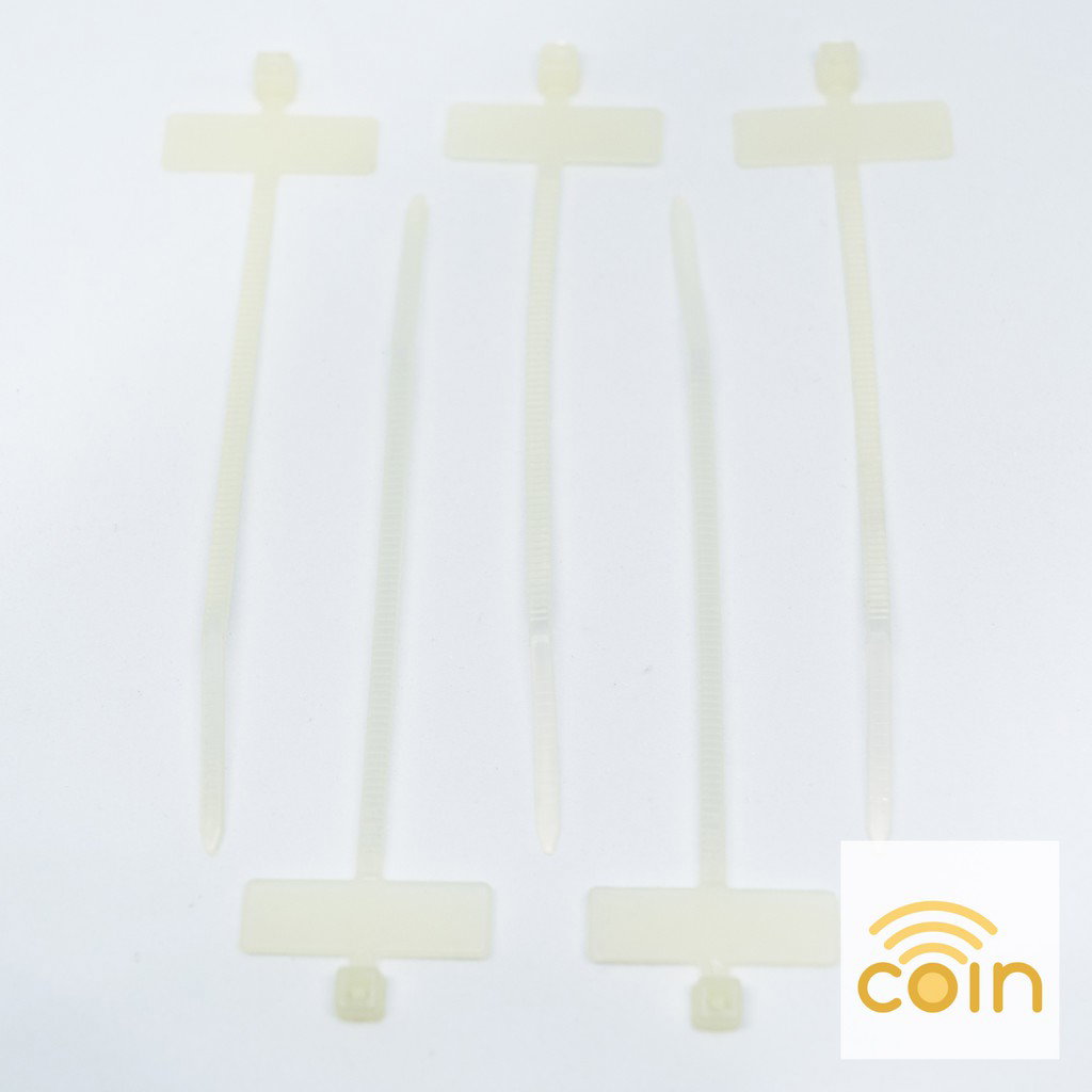 White Nylon Tag Marker Cable Ties 2.5 x 100, 110mm (100pcs)_5