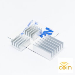 Aluminum Heat Sink 3pc Set with Adhesive for Orange Pi, Raspberry Pi