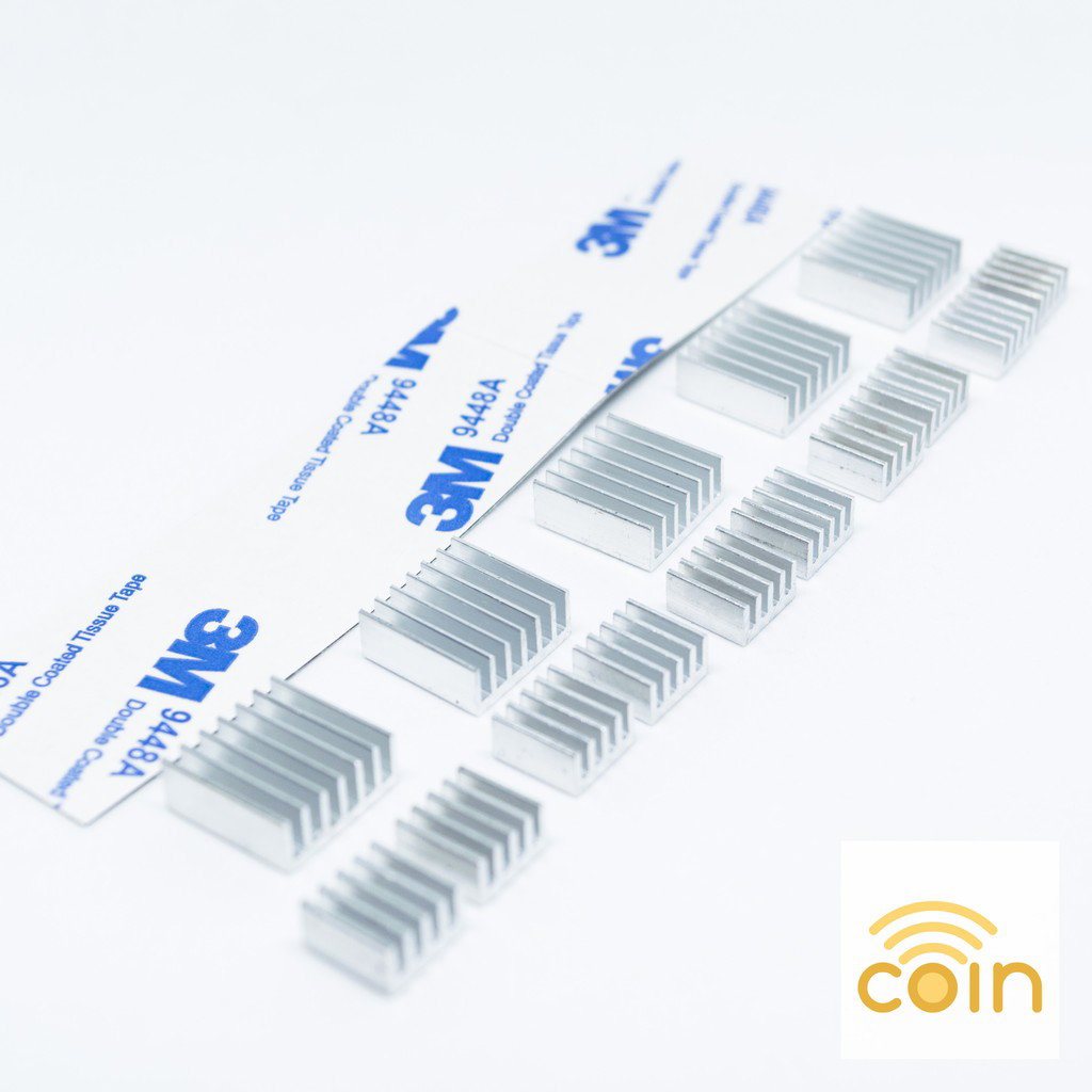 Aluminum Heat Sink 3pc Set with Adhesive for Orange Pi, Raspberry Pi_1