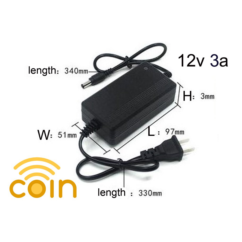 AC Adapter DC 12V/5A 60W and 12V/3A 36W Power Supply Charger+Cord Cable for Piso Wifi and CCTV_0