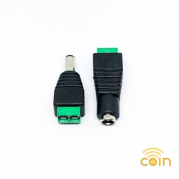 DC Barrel Jack Adaptor 5.5 x 2.1mm M/F Screw Type for Piso WiFi, Arduino, CCTV