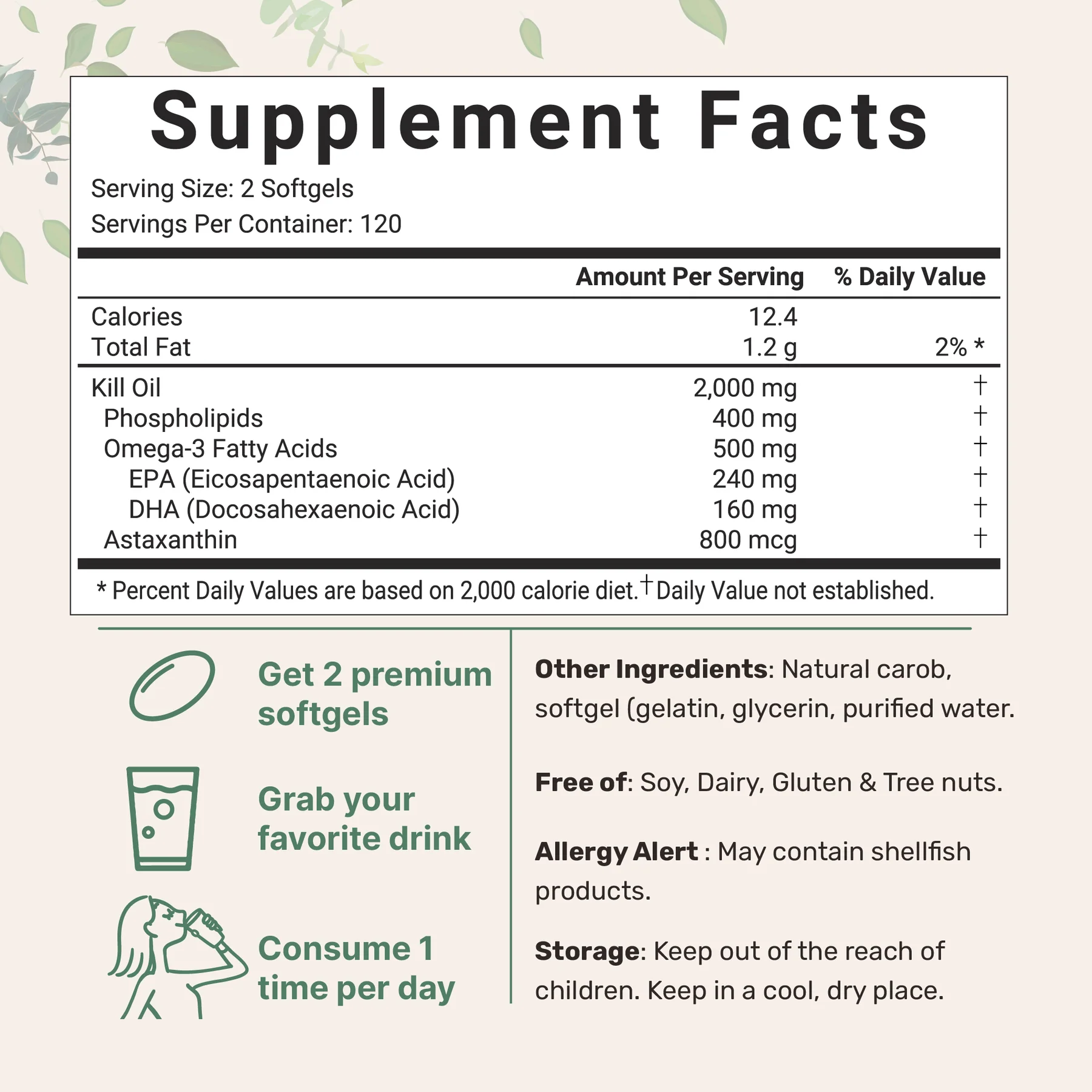 Antarctic Krill Oil, 240 softgels_2