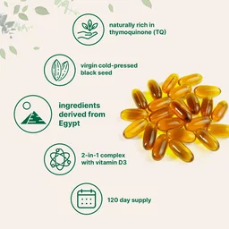 Black Seed Oil with Vitamin D3, 240 softgels