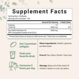 CLA Softgels, 3000mg per serving, 300 Count