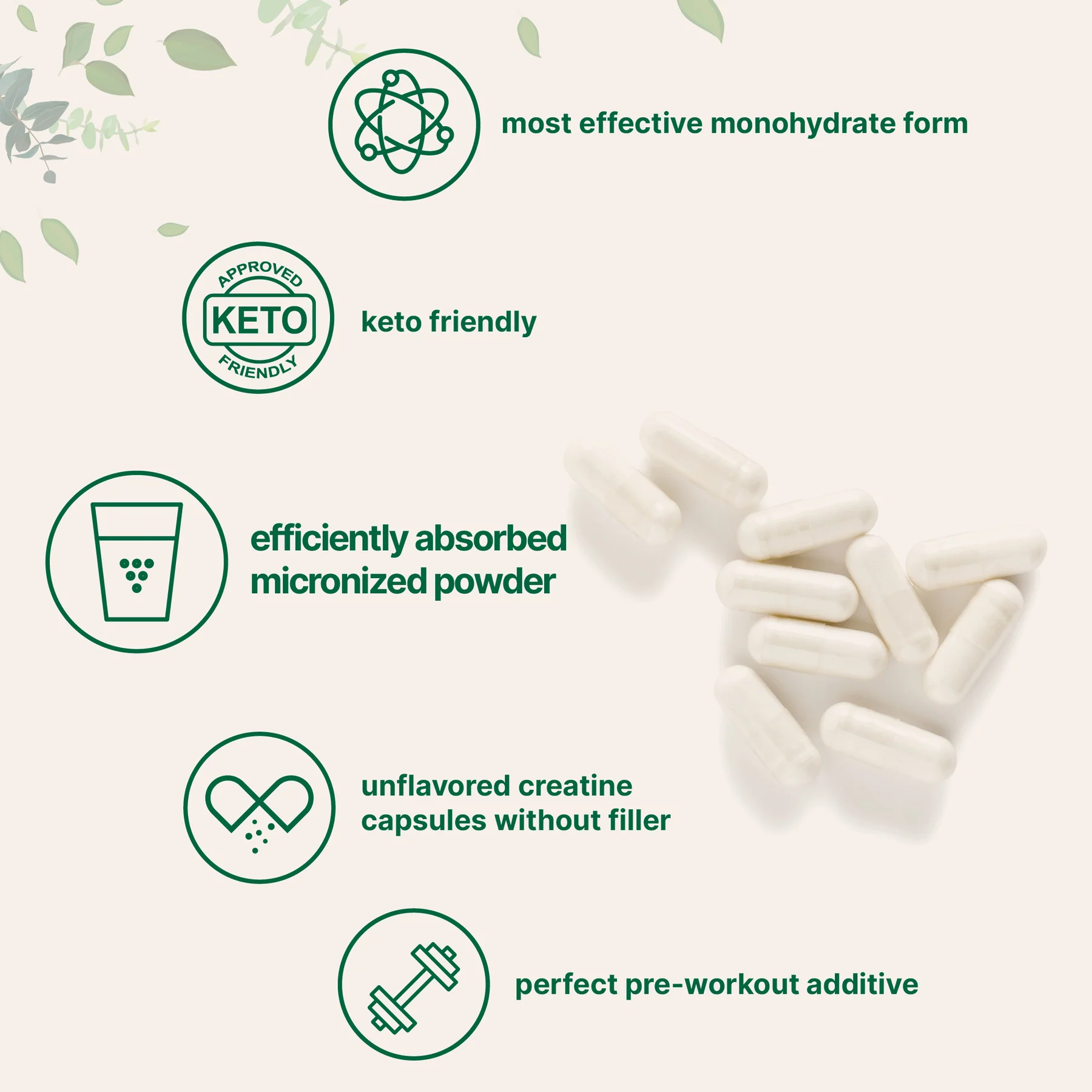 Creatine Monohydrate Capsules, 500 counts_2