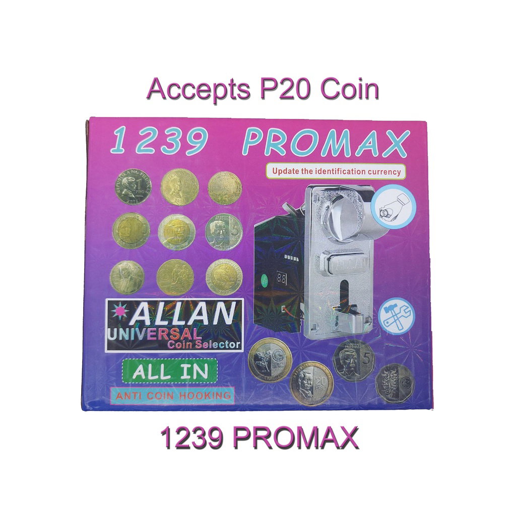Allan Anti-Hooking Universal Coin Slot Selector 1239 PROMAX for Piso WiFi, Pisonet