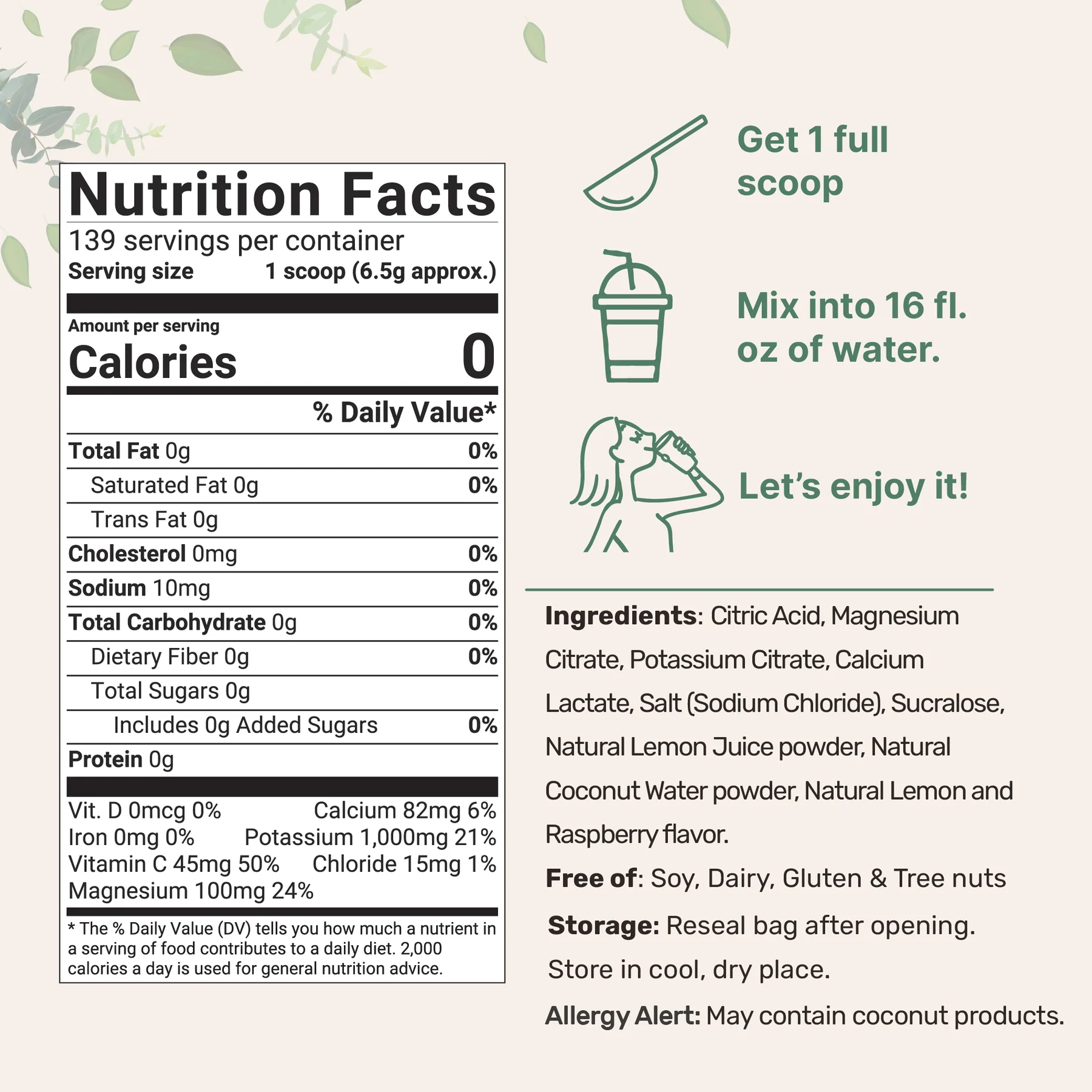 Electrolyte Hydration Drink Mix Powder, 2lb_2